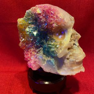 Aura Quartz skull